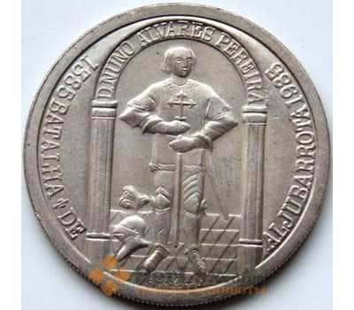 Монета Португалия 100 эскудо 1985 КМ630 AU Битва при Альжубаротте арт. С04731