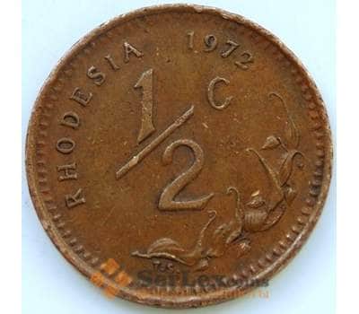 Монета Родезия 1/2 цента 1972 КМ9 XF арт. С04746