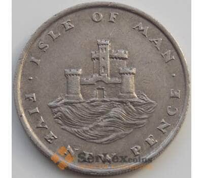 Монета Мэн остров 5 пенсов 1975 КМ22 XF арт. С04784