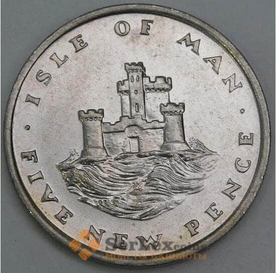 Мэн остров 5 пенсов 1975 КМ22 XF арт. С04784 Мэн остров 5 пенсов 1975 КМ22 XF арт. С04784