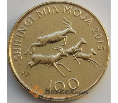 Монета Танзания 100 шиллингов 2015 КМ32 UNC арт. С04791