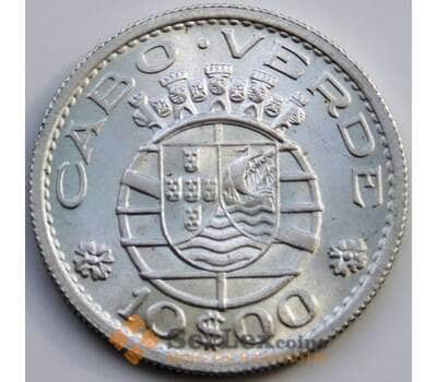 Монета Кабо-Верде 10 эскудо 1953 КМ10 UNC Серебро арт. С04832