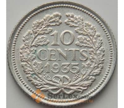 Монета Нидерланды 10 центов 1935 КМ163 AU-aUNC арт. C04855