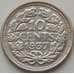Монета Нидерланды 10 центов 1937 КМ163 XF арт. С04857