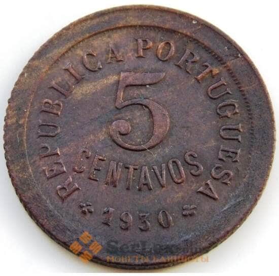 Кабо-Верде 5 сентаво 1930 КМ1 XF арт. С04890