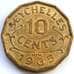 Монета Сейшельские острова 10 центов 1965 КМ10 AU арт. С04942