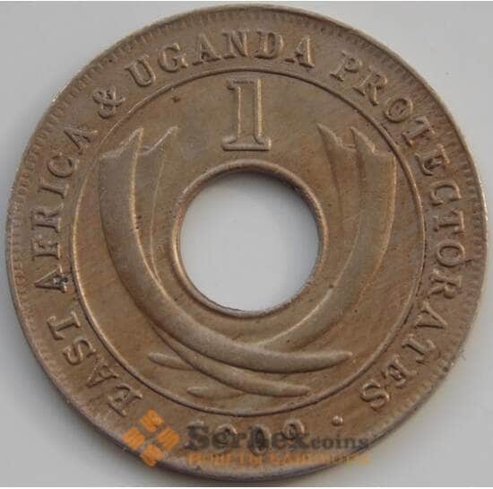 Британская Восточная Африка и Уганда 1 цент 1909 КМ5а XF арт. С04912