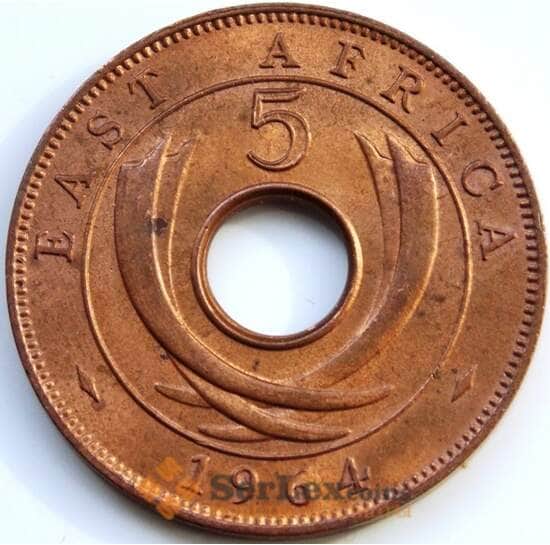 Британская Восточная Африка 5 центов 1964 КМ39 UNC арт. С04920