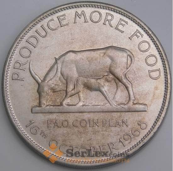 Уганда монета 5 шиллингов 1968 КМ7 AU ФАО арт. 38025