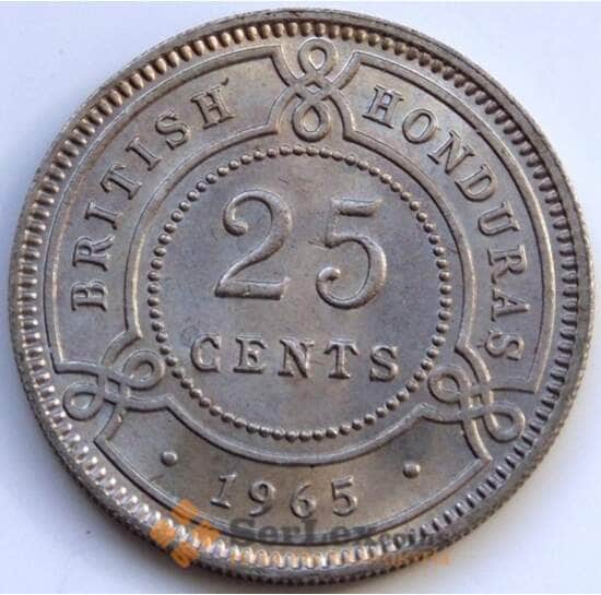 Гондурас Британский 25 центов 1965 КМ29 UNC арт. С04955