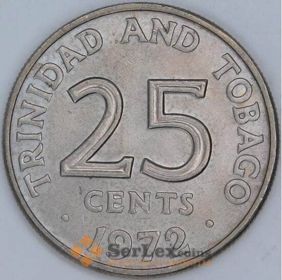 Тринидад и Тобаго 25 центов 1972 КМ4 aUNC арт. 39303