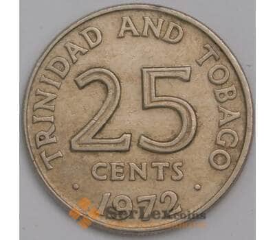 Монета Тиринидад и Тобаго 25 центов 1972 КМ4 aUNC арт. 39303