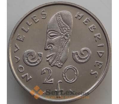 Монета Новые Гебриды 20 франков 1967 КМ3.1 BU арт. 14569