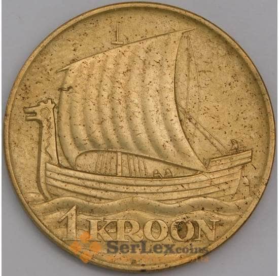 Эстония монета 1 крона 1934 КМ16 XF арт. 41294