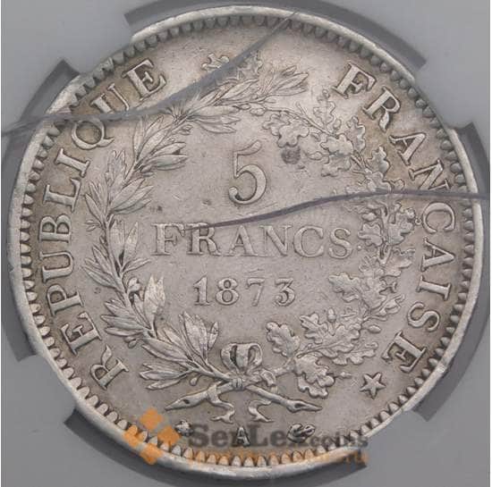 Франция 5 франков 1873 КМ820 XF арт. 40419