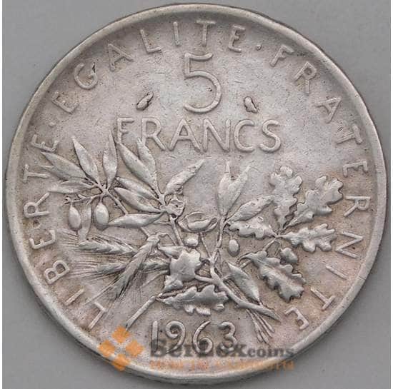 Франция 5 франков 1963 КМ926 VF  арт. 28448
