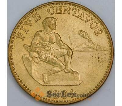 Филиппины 5 сентаво 1964 КМ187 UNC арт. 57434