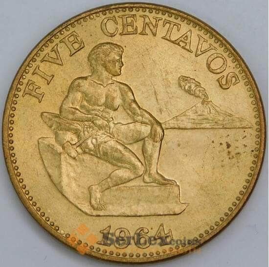 Филиппины 5 сентаво 1964 КМ187 UNC арт. 57434