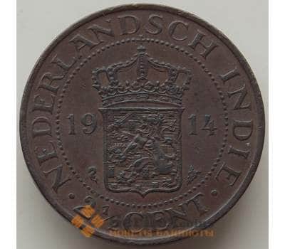 Монета Нидерландская Восточная Индия 2 1/2 цента 1914 КМ316 XF арт. 12850