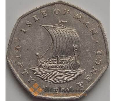 Монета Мэн остров 50 пенсов 1975 КМ24 VF (ОС) арт. 7575