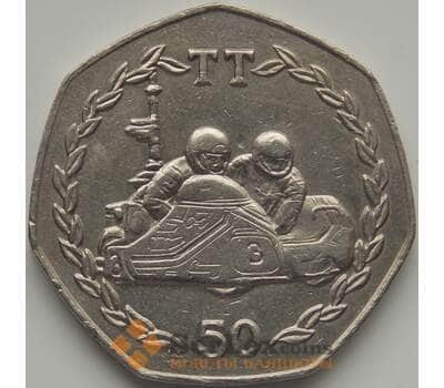 Монета Мэн остров 50 пенсов 1981-1984 КМ70.2 VF арт. 7574
