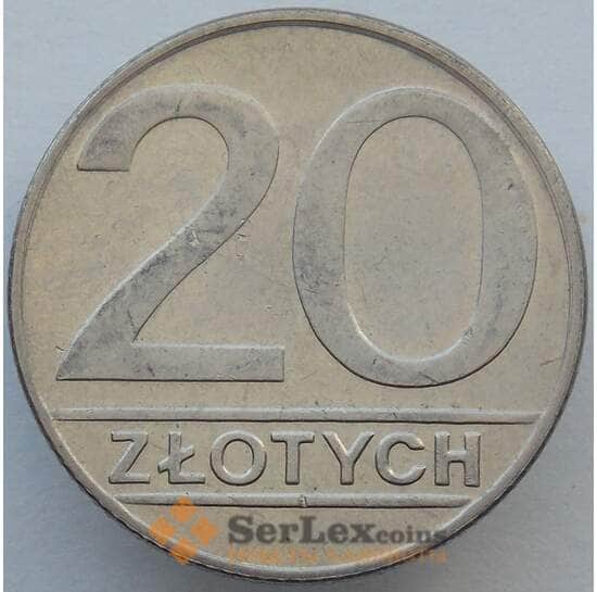 Польша 20 злотых 1990 КМ153.2 AU (J05.19) арт. 16384