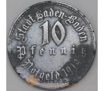 Германия Нотгельд 10 пфеннигов 1919 Баден-Баден арт. 23650