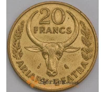 Мадагаскар монета 20 франков 1970 КМ12 AU арт. 44680