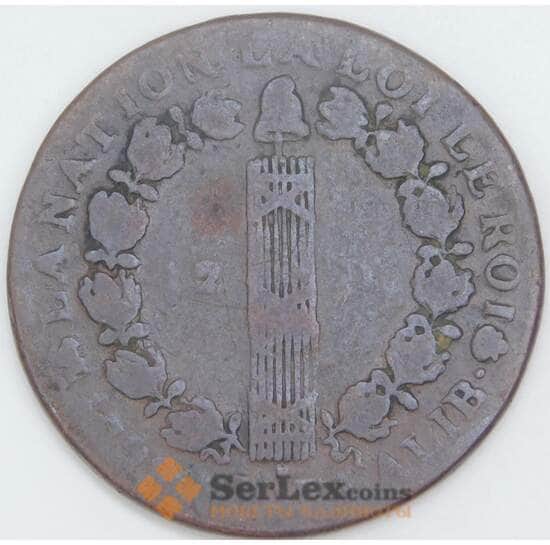 Франция 12 денье 1792 B КМ600 арт. 56950