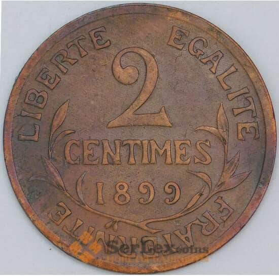 Франция 2 сантима 1899 КМ841 VF арт. 57304
