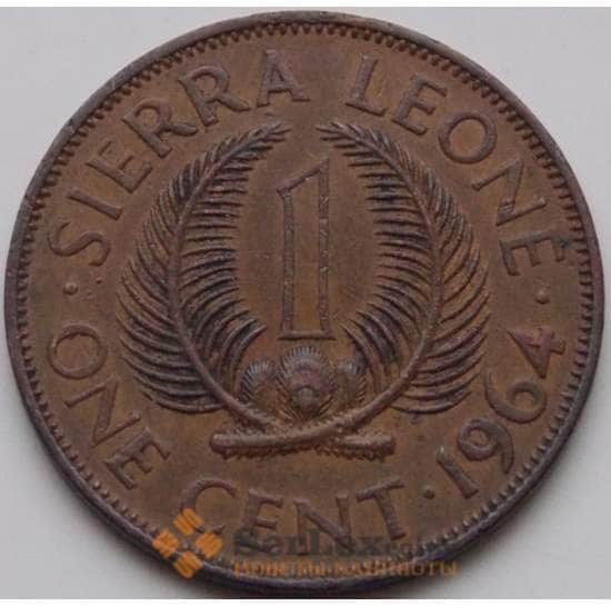 Сьерра-Леоне монета 1 цент 1964 КМ17 XF арт. 7965