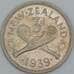 Монета Новая Зеландия 3 пенса1939 КМ7 VF арт. 38406