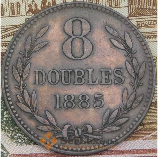Гернси 8 дублей 1885 КМ7 XF арт. 38751