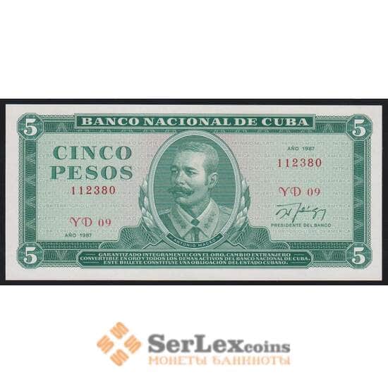 Куба 5 песо 1987 Р103с UNC арт. 52692