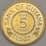 Гайана 5 центов 1967 КМ32 Proof (n17.19) арт. 21172