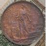 Италия 1 чентезимо 1916 КМ40 AU лак со стороны портрета арт. 41724