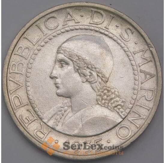 Сан-Марино монета 5 лир 1935 КМ9 XF арт. 42301