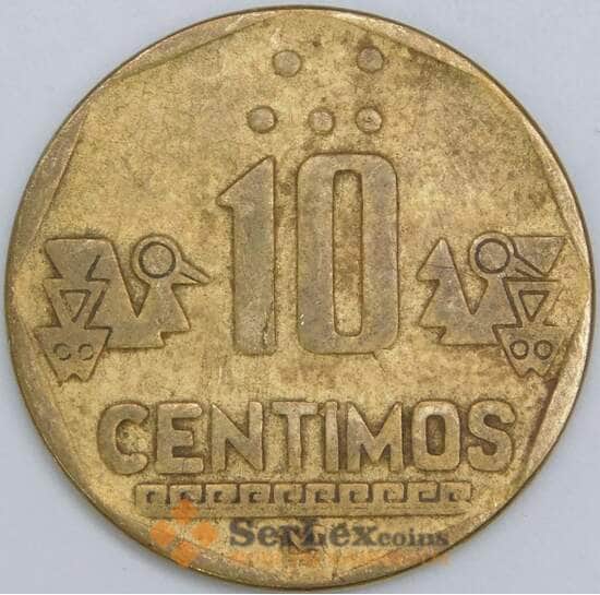 Перу 10 сентимо 1992 КМ305 VF арт. 57590 Перу 10 сентимо 1992 КМ305 VF арт. 57590