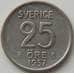Монета Швеция 25 эре 1957 TS КМ824 XF арт. 11896
