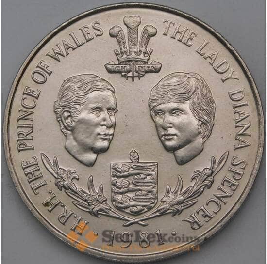 Гернси 25 пенсов 1981 КМ36 BU Королевская Свадьба арт. 28044
