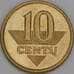 Литва 10 центов 1998 КМ106 UNC арт. 53327