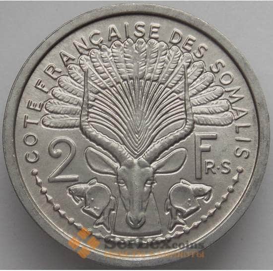 Французское Сомали 2 франка 1959 КМ9 UNC (J05.19) арт. 17353