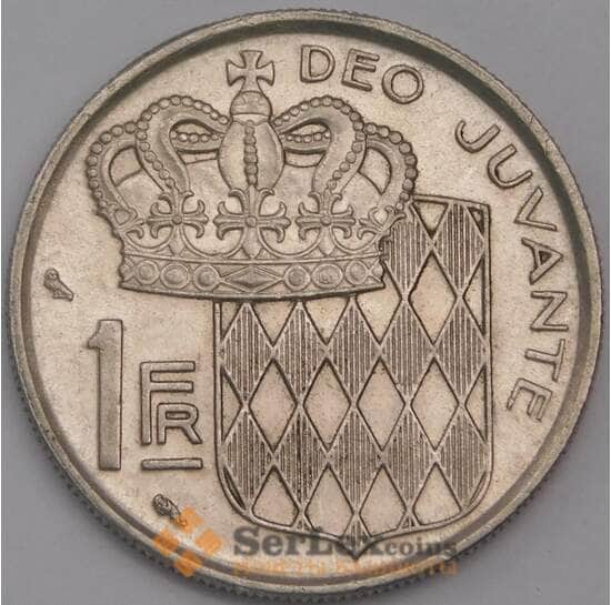 Монако монета 1 франк 1966 КМ140 XF арт. 43161