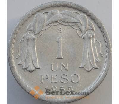 Монета Чили 1 песо 1955 КМ179а BU (J05.19) арт. 17348