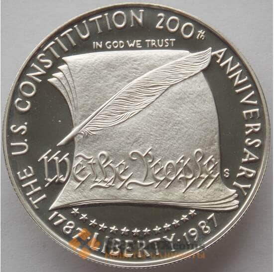 США 1 доллар 1987 КМ220 Proof Серебро Конституция (J05.19) арт. 15273