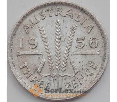 Монета Австралия 3 пенса 1956 КМ57 VF арт. 12371