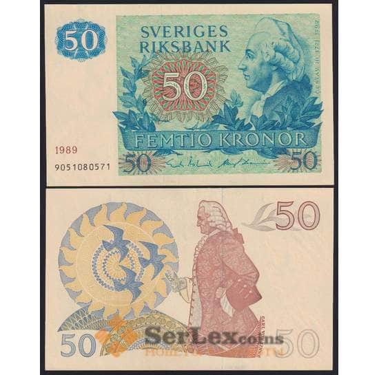 Швеция банкнота 50 крон 1989 Р53d UNC арт. 48360