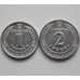 Монета Украина набор 1 и 2 гривны (2 шт) 2018 UNC арт. 11916