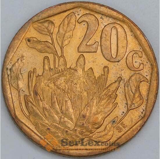 Южная Африка ЮАР 20 центов 1993 КМ136 UNC арт. 57124 Южная Африка ЮАР 20 центов 1993 КМ136 UNC арт. 57124