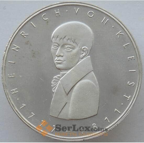 Германия 5 марок 1977 КМ146 Proof Серебро Генрих фон Клейст (J05.19)  арт. 15925